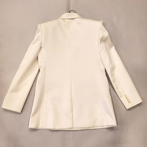 *HOLIDAY FINAL PRICE DROP* NWT$4,590 Saint Laurent Silk Satin Blazer Jacket Sz 8 - Picture 16 of 16